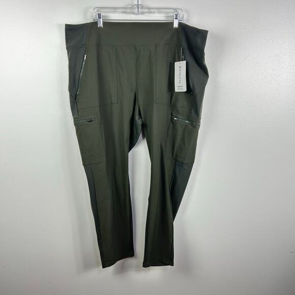 NEW Athleta Headlands Hybrid Cargo II Tight Leggings Army Green Plus Size 26 - Picture 1 of 11